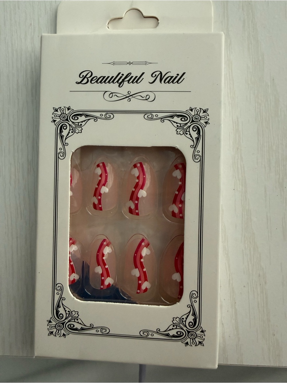 Red Heart Accent Press-On Nails